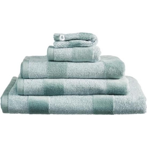 Beddinghouse Sheer Stripe - Washandje - 16x22 cm - Groen