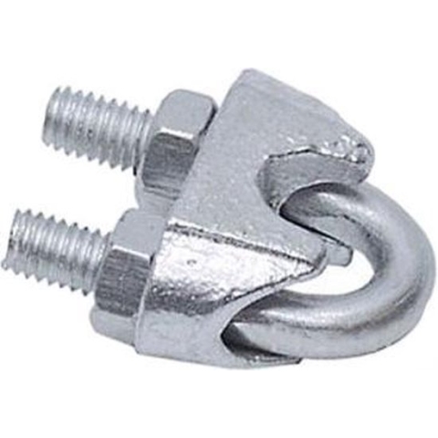 2x Staaldraadklem Kabelklem - 6mm - Gegalvaniseerd