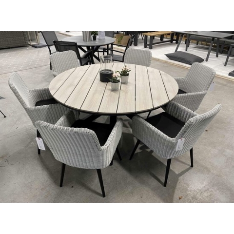 Ronde tuintafel Cyprus ø150cm | Wood | Polywood & Aluminium