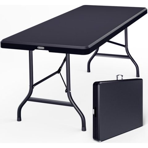CASARIA Tuintafel - 183x76cm Inklapbaar Weerbestendig – Antraciet