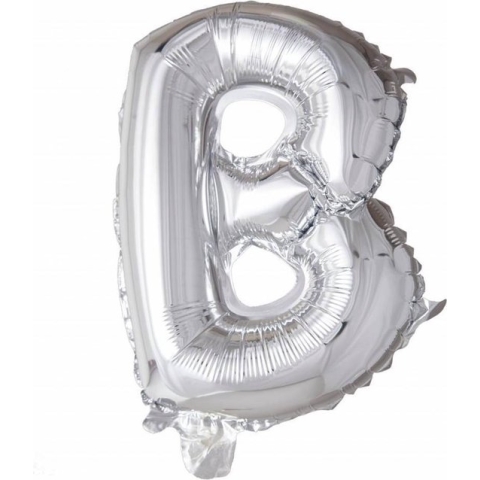 Wefiesta Folieballon Letter B 41 Cm Zilver