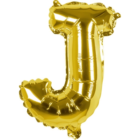 Boland - Folieballon 'J' goud J - Goud - Letterballon