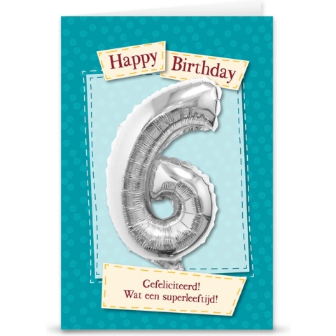 Kaart - Leeftijdballon - 6 Jaar