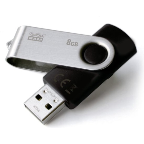 Goodram 8GB USB 2.0 8GB USB 2.0 Type-A Zwart, Zilver USB flash drive