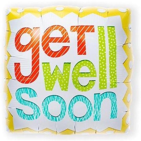 Folieballon get well soon (46cm)