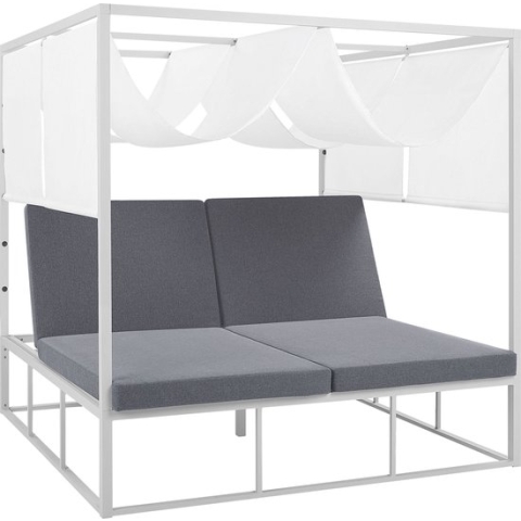 Beliani PALLANZA - Zonne-eiland - Wit - Aluminium