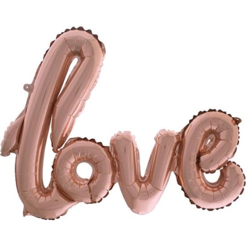 FOLIEBALLON 40" LOVE ROSE GOUD (100cm)