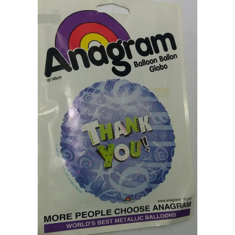 folieballon - Thank You - 45cm - leeg