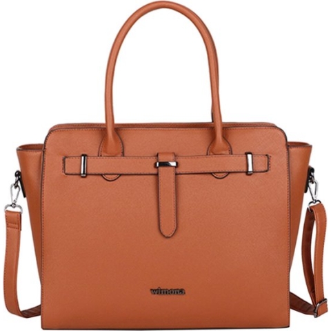 Wimona Sienna Handtas / Laptoptas 15,6 inch - Bruin