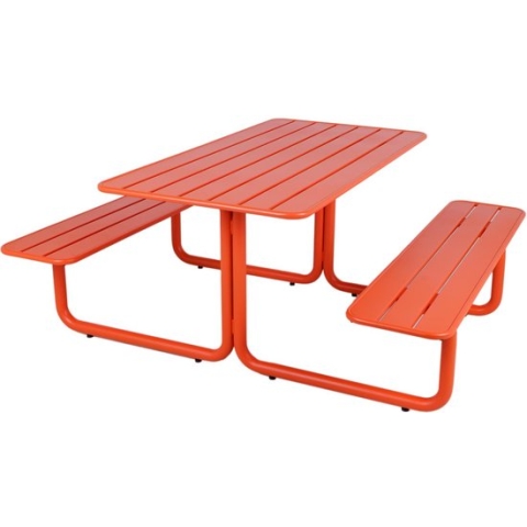 MaximaVida metalen picknicktafel Max oranje - 150 cm