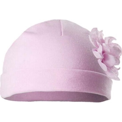 Soft Touch - Baby Mutsje met Lace Bloem - Roze - Mt 74