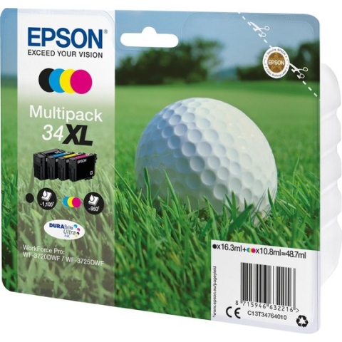 Epson Golf ball Multipack 4-colours 34XL DURABrite Ultra Ink