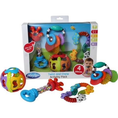 Playgro Geschenkset Kraamcadeau Kadoset Rammelaars - 4 Stuks