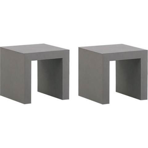 TARANTO - Tuinstoel set van 3 - Grijs - Vezelcement