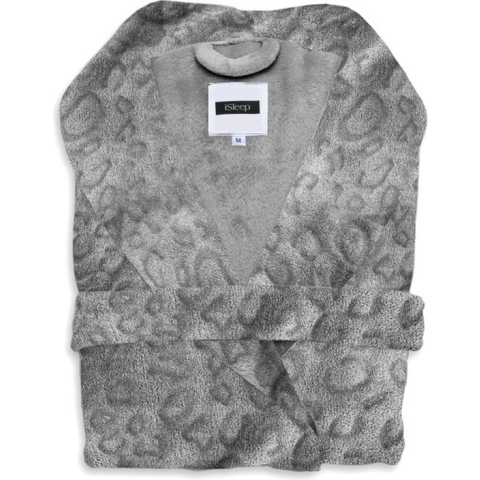 iSleep Leopardo Badjas Lang - Maat M - Pearl Grey