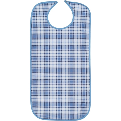 Secobed Wasbare slab voor volwassenen- Geruit - Met drukknopen - 90 x 45 cm