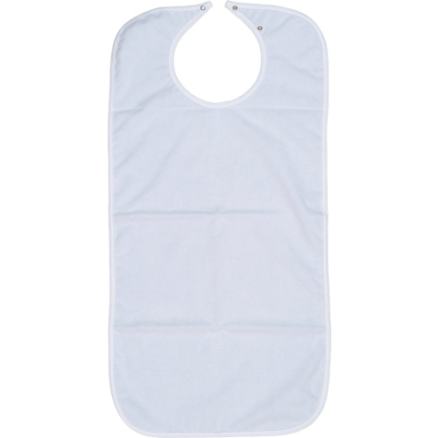 Secobed Wasbare slab voor volwassenen- Wit - Met drukknopen - 90 x 45 cm
