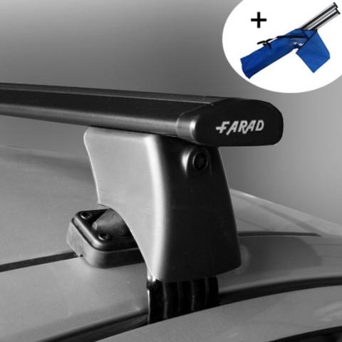 Dakdragers geschikt voor Ford Fiesta 3/5 deurs hatchback2008 t/m 2017 - Wingbar zwart - inclusief dakdrager opbergtas