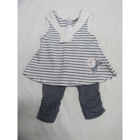 Dirkje - Overgooier + legging - streepje - 6 maand 68