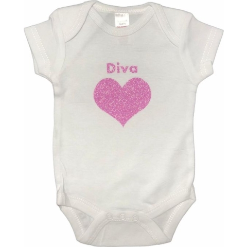 Soft Touch Romper Diva Meisjes Katoen Wit/roze Maat 50/56