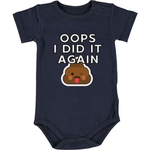Oops i did it again (poep) Baby Romper | rompertje | geboorte | cadeau | jongen