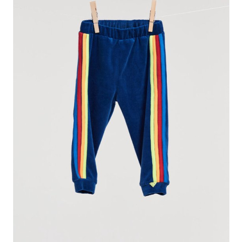 Billie-Ray x Woody - Joggingbroek in velours - Blauw
