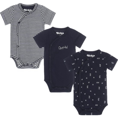 Dirkje Baby Jongens 3 Pack Rompertje - Maat 44