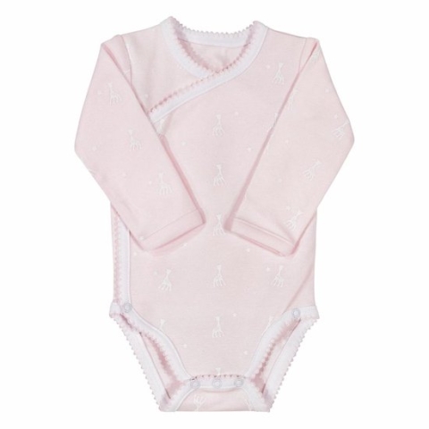 Sophie de giraf - overslag romper - roze - 3 Maanden - 60 cm