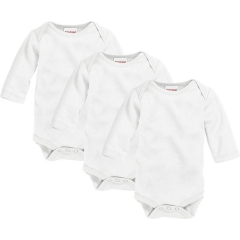 Playshoes Schnizler set 3 rompers lange mouw wit