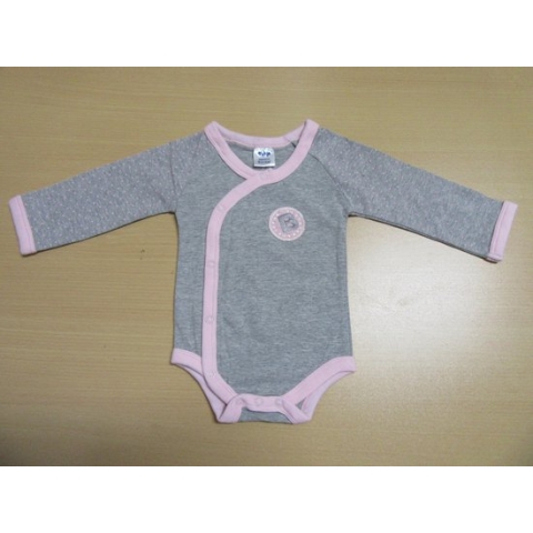 2 pack bodyset grijst met rose , open body , dirkje 6maand 68