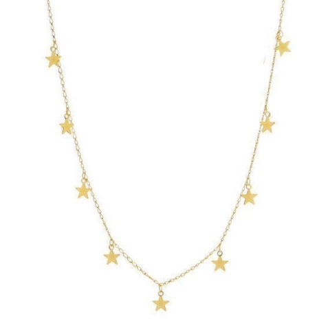 Joboly Ster Star Sterretjes Ketting - Dames - Goudkleurig - 45 cm