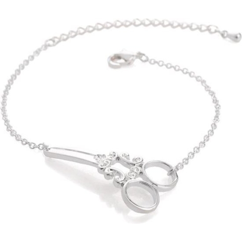 24/7 Jewelry Collection Schaar Armband - Zilverkleurig
