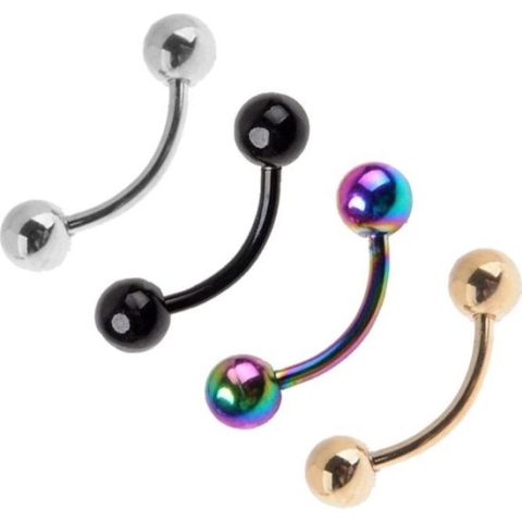 Fako Bijoux® - Wenkbrauw Piercing - 3mm - Set - 4 Stuks