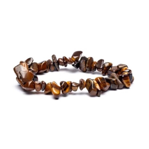 Yogi & Yogini Naturals - Armband tijgeroog chips - elastisch