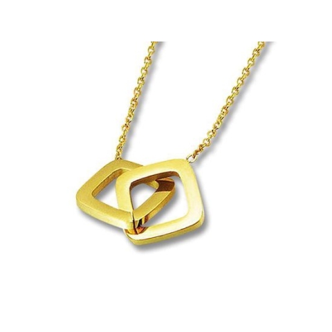 Amanto Ketting Eise Gold - 316L Staal - Geometrisch - 13x13mm - 50cm