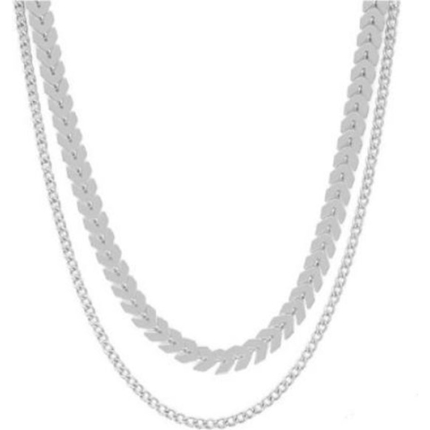 Jumalu ketting choker pijlen - zilverkleurig