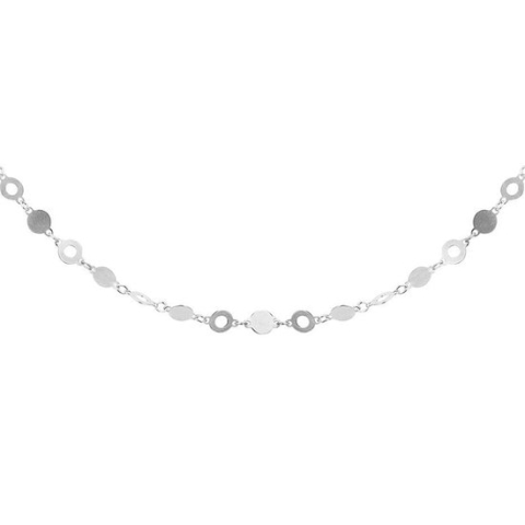 YO&NO - Ketting - Zilver - 4,0 mm -  80 cm - Gerhodineerd - Zilver 925