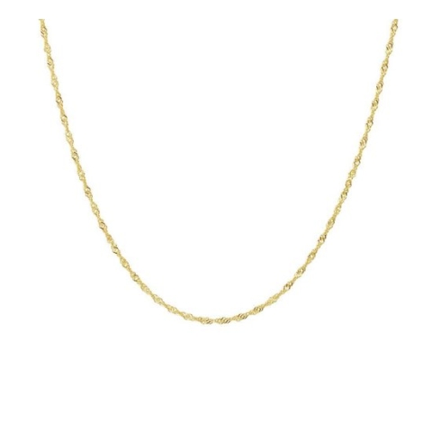 YO&NO - Ketting - Goud - Singapore - 1,2 mm -  42 cm - 585 goud