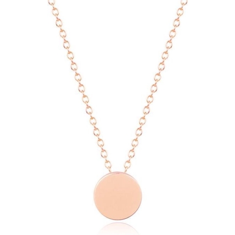LGT Jewels Dames ketting Munt hanger Rose