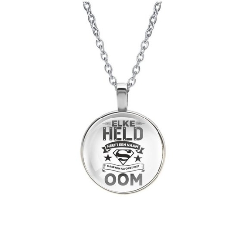 Ketting Glas - Elke Held Heeft Een Naam Maar Mijn Favoriet Heet Oom