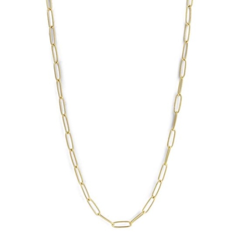 CO88 Collection 8CN 26196 Ketting Dames - Staal - Grote Schakels - 38+5cm - Goudkleurig
