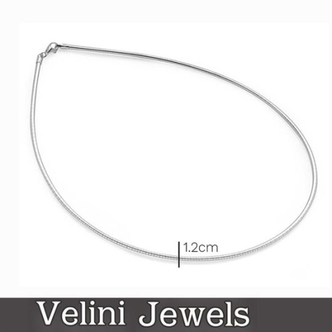 Velini jewels-OMEGA1.2-45 -925 Zilver gerodineerd Ketting- 45 cm