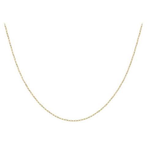 Lucardi Dames Ketting - 9 karaat - Ketting - Cadeau - 51 cm - Geelgoud