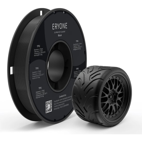 Eryone TPU Zwart 0,5 Kg 1,75mm Flexibel Filament