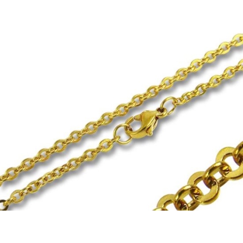 Amanto Ketting Elid - 316L Staal PVD - Jasseron - 2,4mm - 50cm