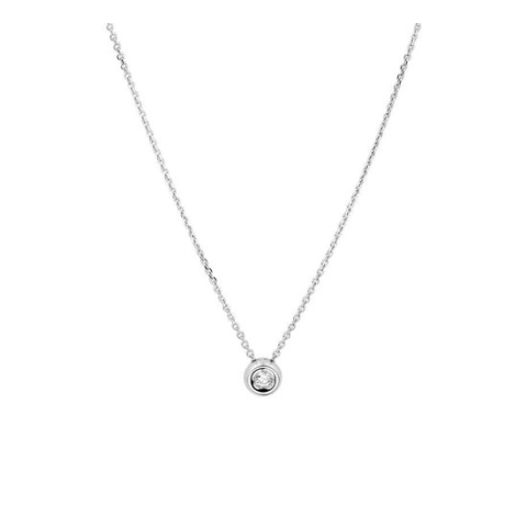 YO&NO - Ketting - Witgoud - Diamant - 1,0 mm -  41 - 43 - 45 cm - 585 goud