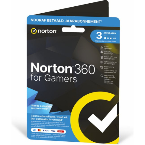 Norton 360 for Gamers 50GB - 1 Gebruiker/3 Devices - 12 Maanden