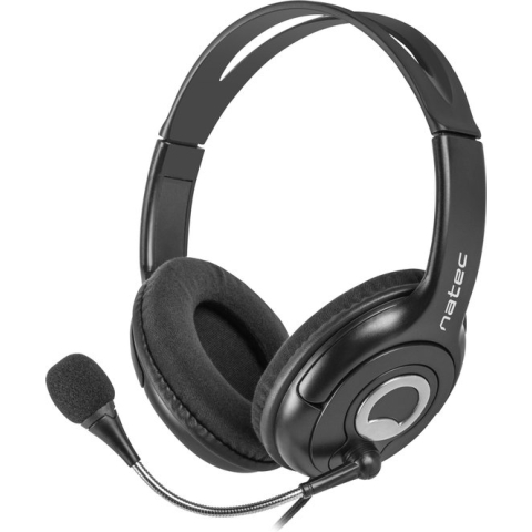 Headphones with Microphone Natec Bear 2 Black