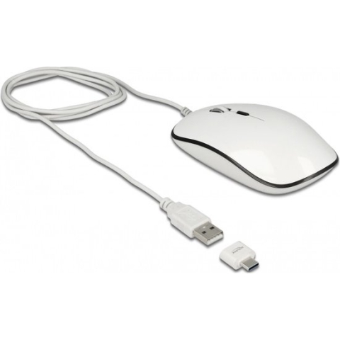 DeLOCK 12532 muis Ambidextrous USB Type-A Optisch 3200 DPI