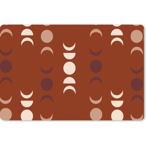 Muismat XXL - Bureau onderlegger - Bureau mat - Maan - Rood - Patroon - 120x80 cm - XXL muismat